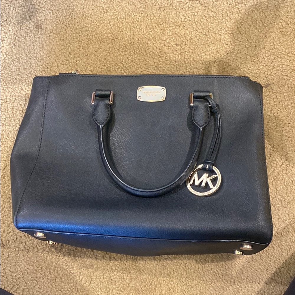 Michael Kors Black Leather Tote Bag